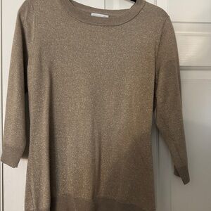 New York & Company Shimmering Beige Sweater